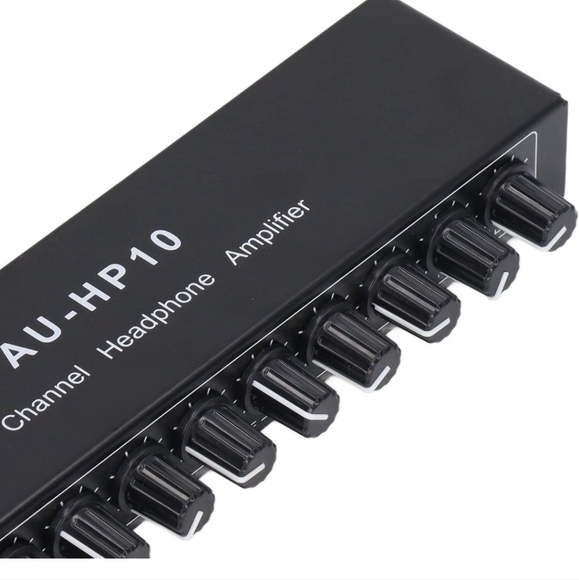 10 Channel Headphone Amplifier, Headphone Splitter , 1 input & 10 output. 1pc - Picture 3 of 8